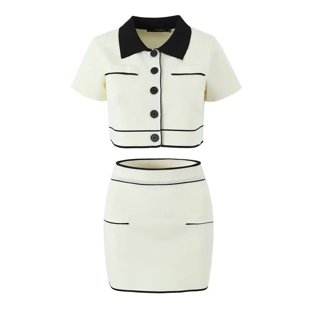 Variant image for Dam Cardigan och Mini Kjol Lätt Bomull för Sommar-1