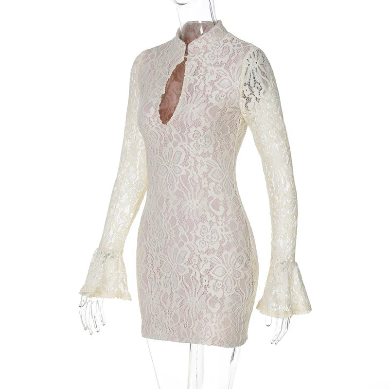 Dam Miniklänning Elegant Polyester Glittrig Design-6