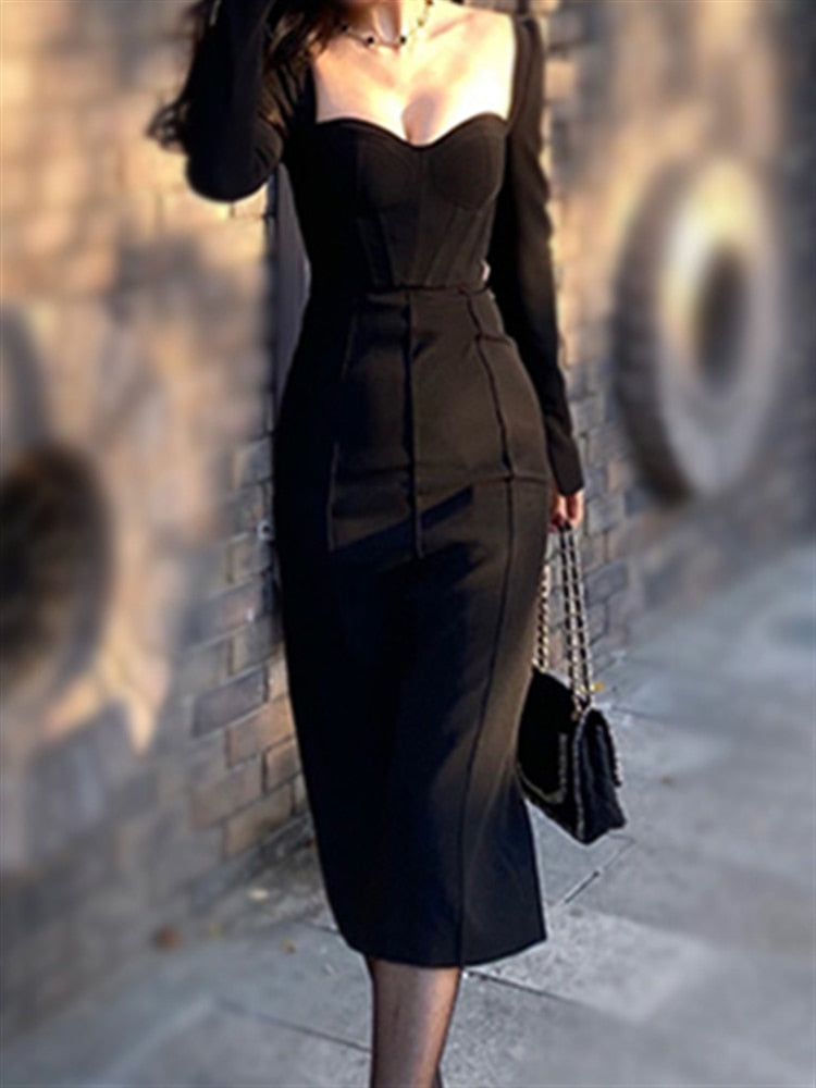 Variant image for Dam Midi Klänning Fyrkantig Halsringning Bomull Chiffon-4