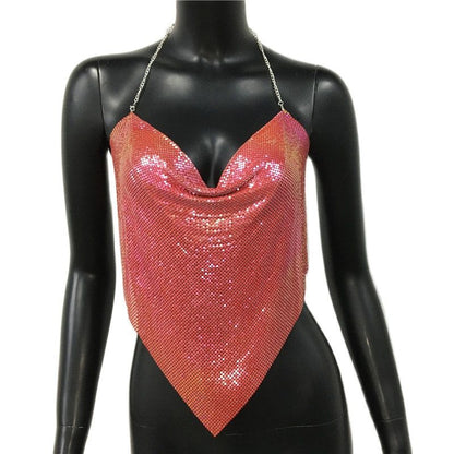 Variant image for Dam Camisole Topp Med Paljetter Elegant Polyester-2