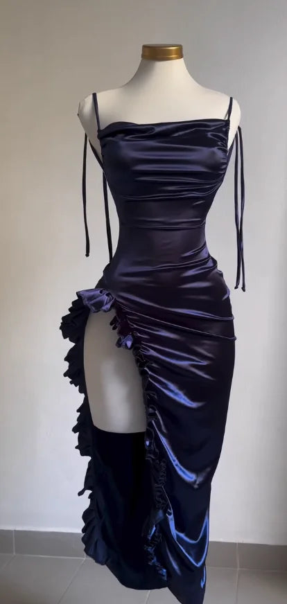 Variant image for Maxiklänning Dam Elegant Polyester Spandex Lång Klänning-1