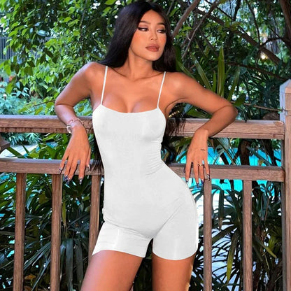 Dam Jumpsuit Monokrom Knälängd Polyester Midjeframhävande-5