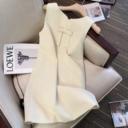 Dam Miniklänning Retro A-linjeformad Mjuk Bomull-1