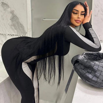 Dam Jumpsuit Ankellång med Dragkedja Polyester Spandex-3