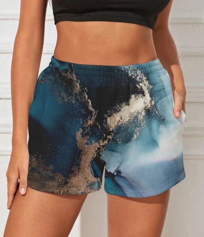 Damshorts Modern Hög Midja Lätt Bomull-3