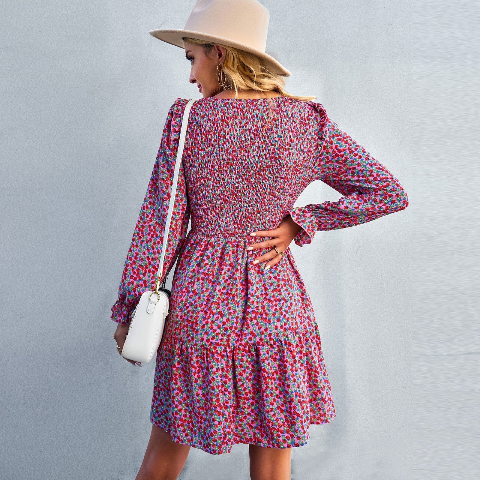 Damklänning Casual Smickrande Silhuett 100% Bomull-5