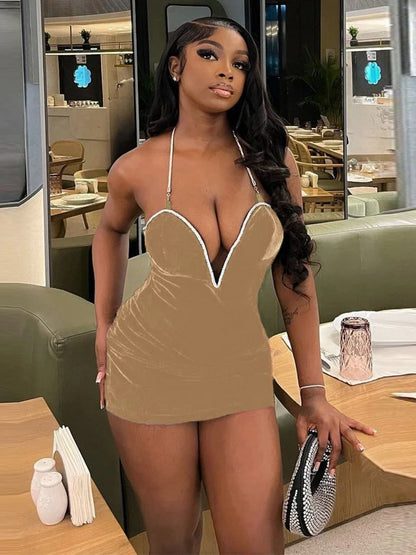 Variant image for Dam Miniklänning Ärmlös Glittrig Polyester Spandex-1