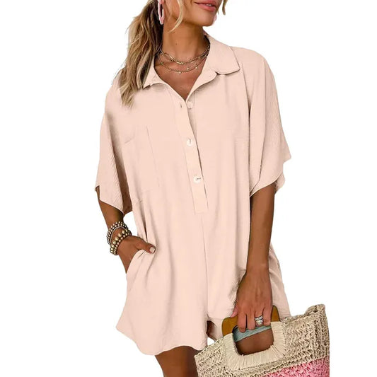 Kvinnors Avslappnad Topp Mjuk Bomull-1