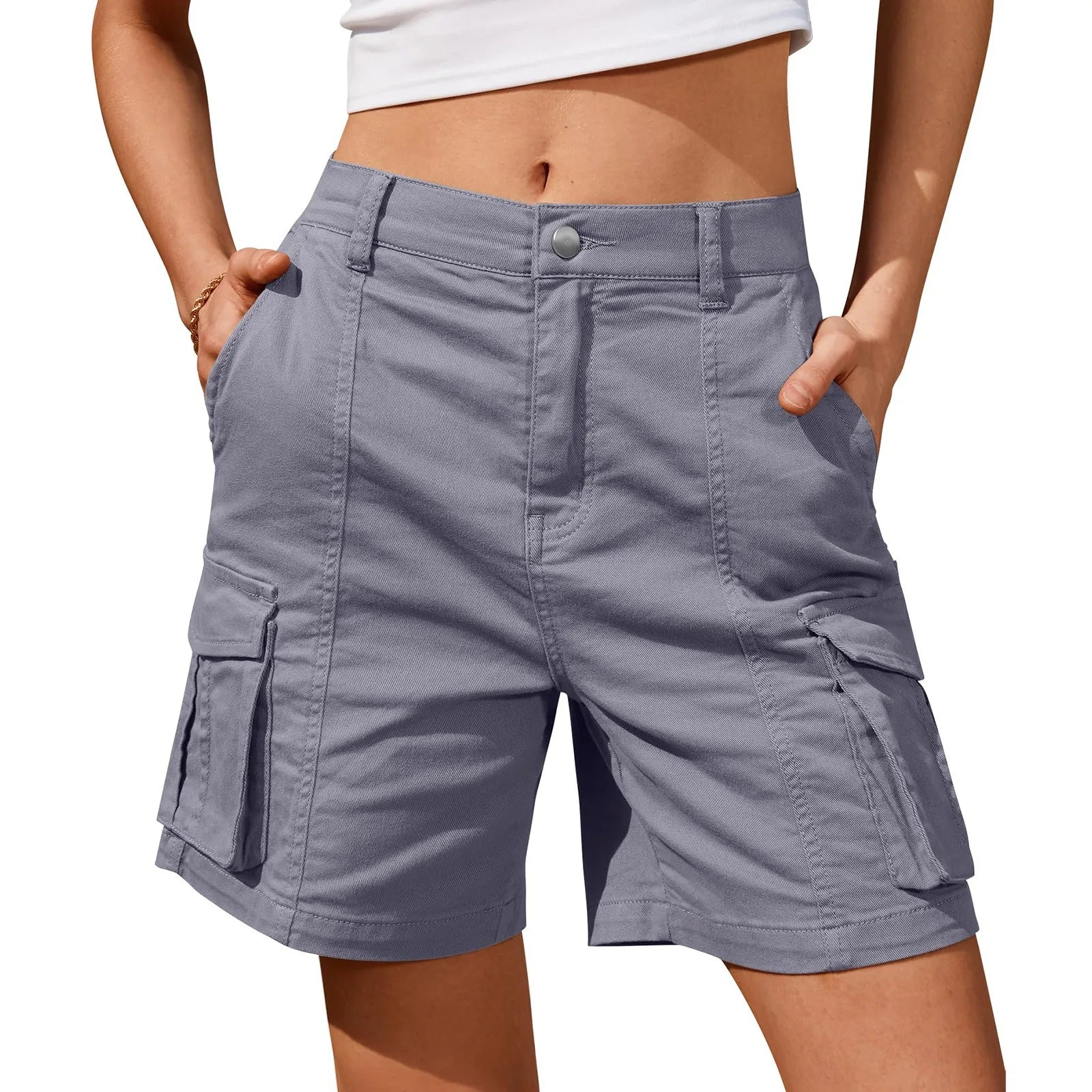 Herr Shorts Flera Fickor Robust Material-1