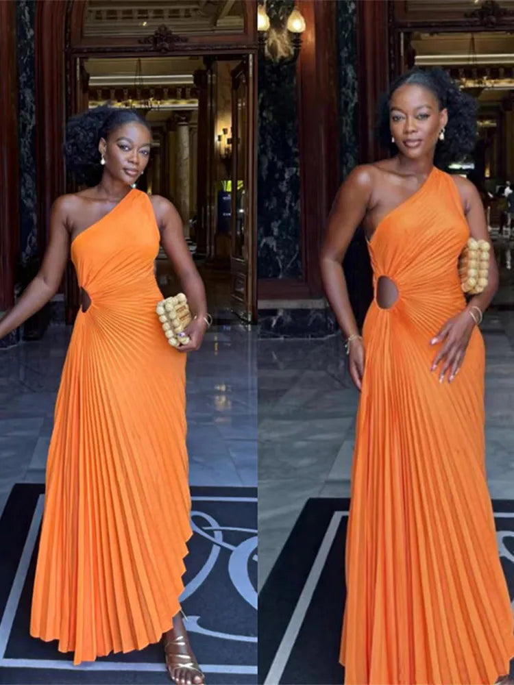 Kvinnors Klänning med Ruffles Läderdetaljer Högkvalitativa Tyger-3