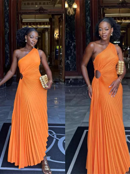 Kvinnors Klänning med Ruffles Läderdetaljer Högkvalitativa Tyger-3