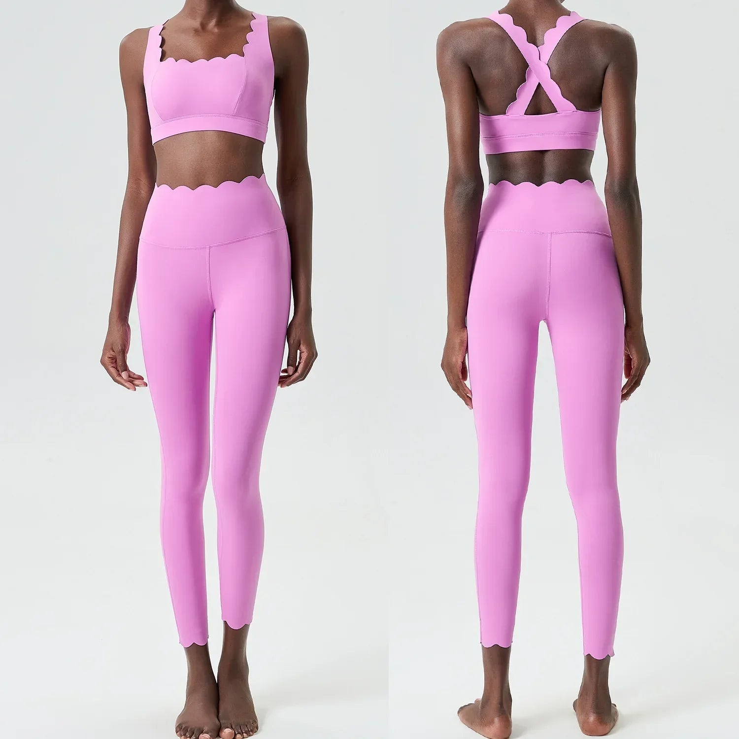Variant image for Dam Leggings Set Sportig Ärmlös Nylon Spandex-45