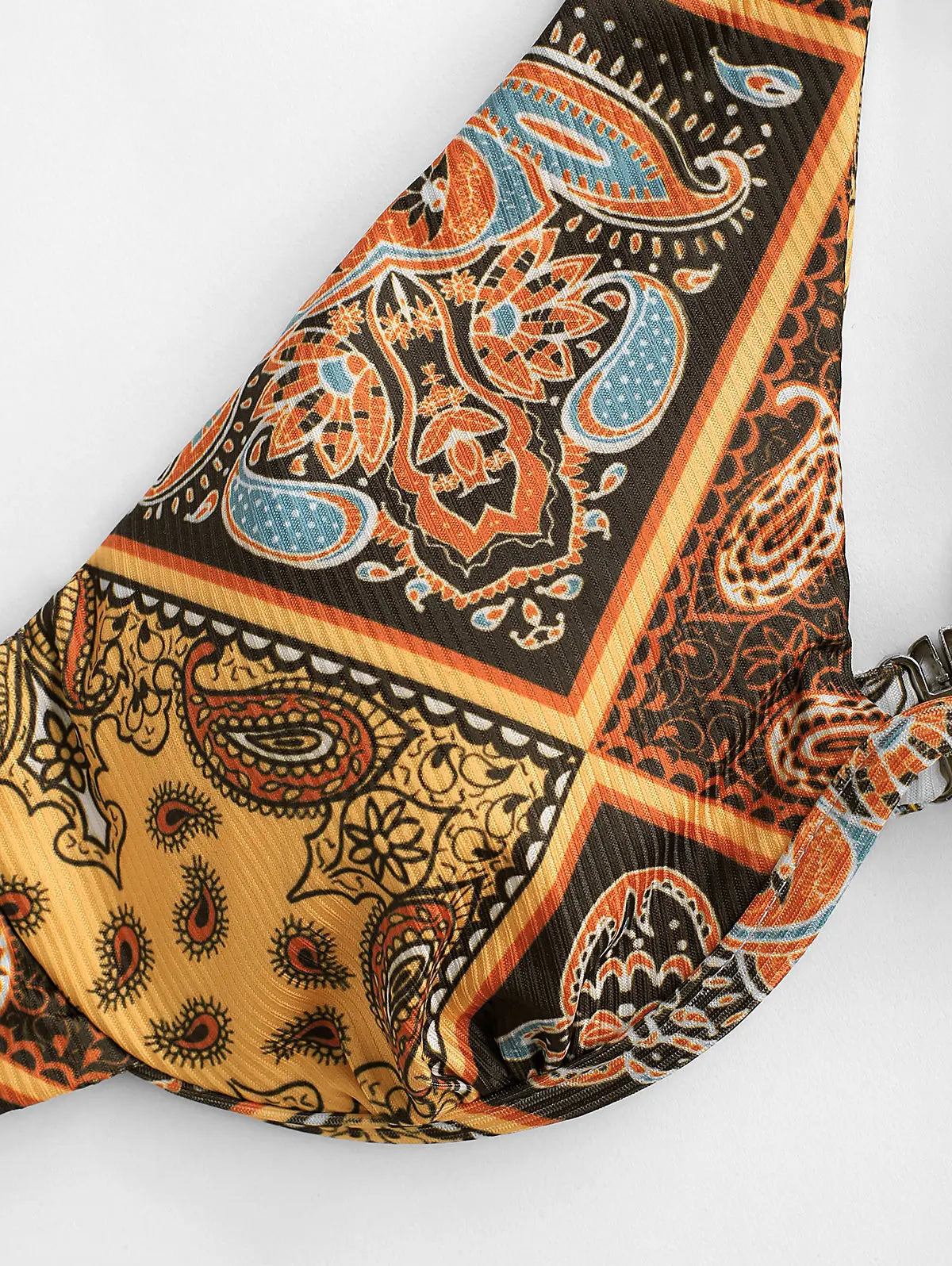 Damkläder Fotled Axel Ribbad Paisley Tryck 100% Bomull-3