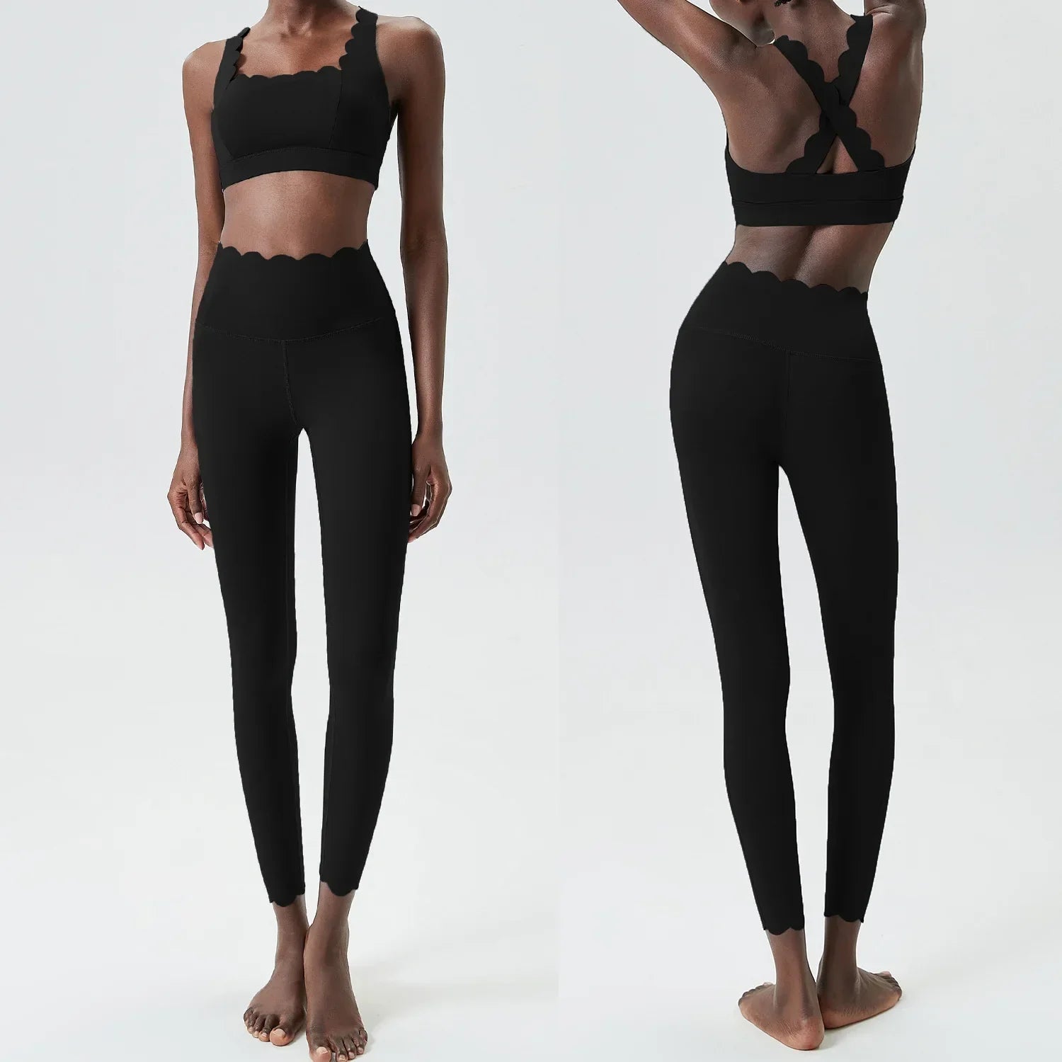 Variant image for Dam Leggings Set Sportig Ärmlös Nylon Spandex-29