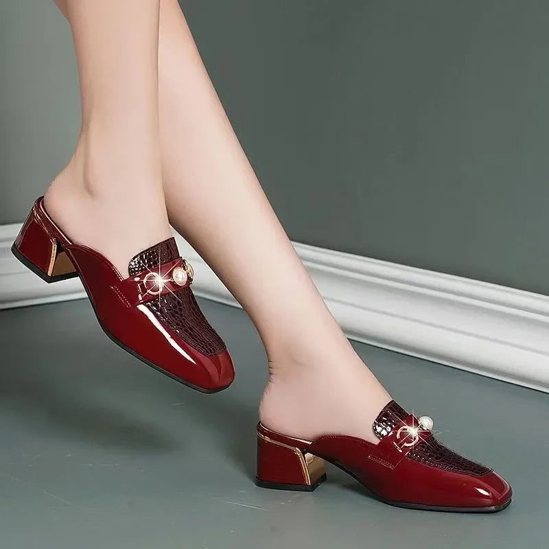 Variant image for Dam Mules Spetsig Tå Hög Klack PU-27