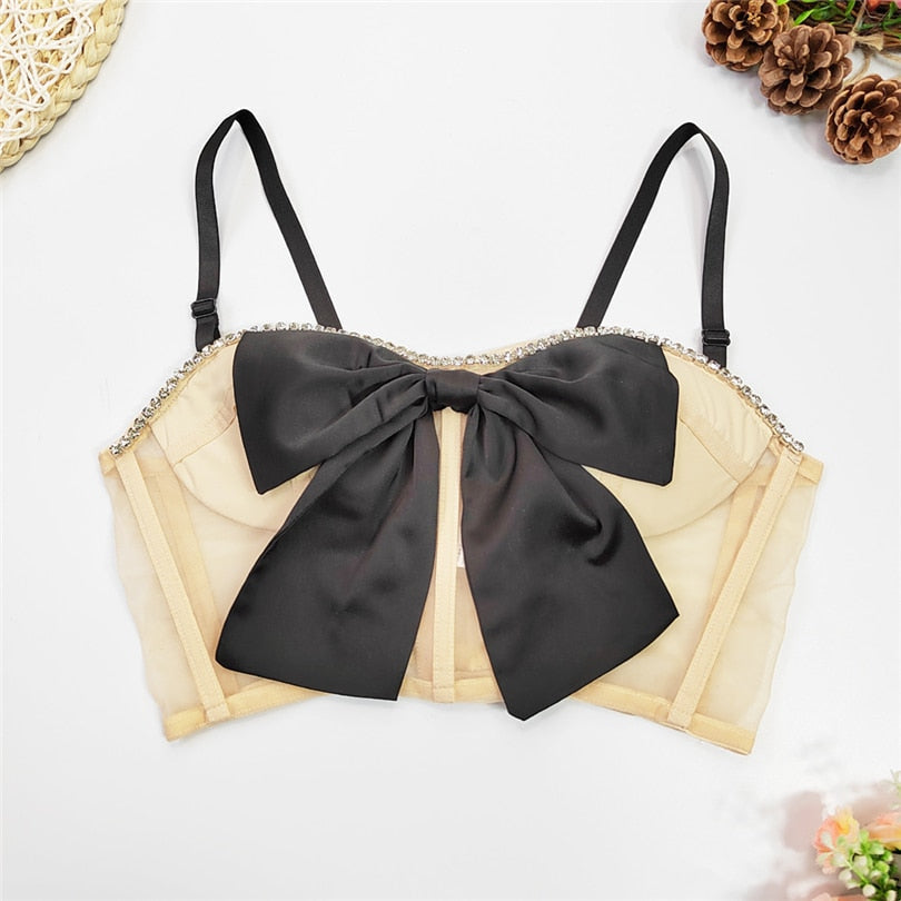 Variant image for Kvinnors Kort Top Hjärthalsring Spaghetti Band Polyester-2