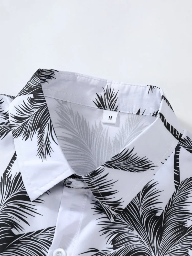 Tvådelat Set Dam Kjol Palmenprint Polyester-3