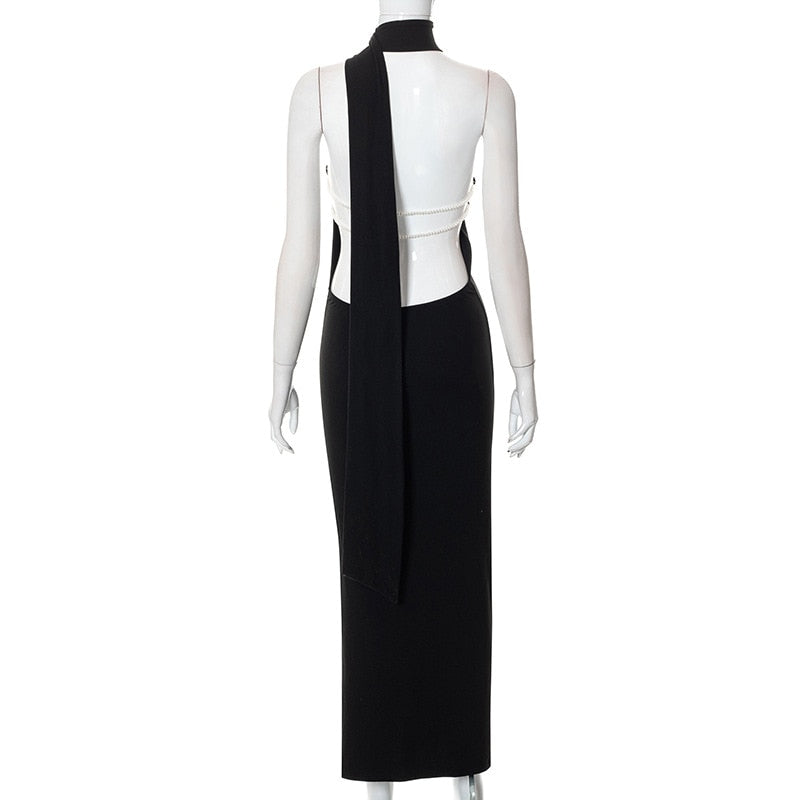 Maxi Klänning Dam Sidosidig Polyester Ankel-längd 6