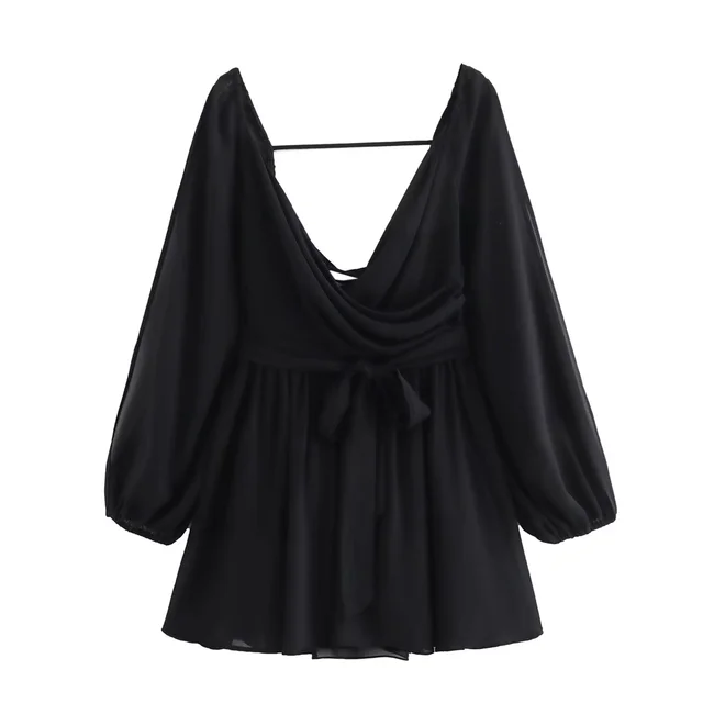 Dam Topp Leopardmönster V-Hals Polyester Festtoppar-1