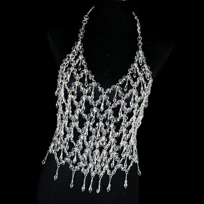 Kroppsmycken för Kvinnor i Droppdesign med Rhinestone Detaljer – Justerbart Metall Smycke för Fest och Vardag 1