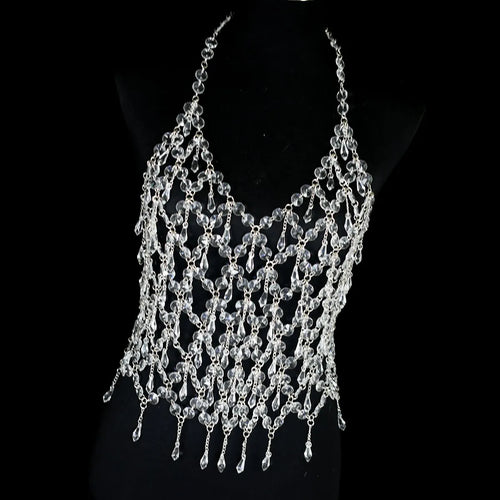 Kroppsmycken för Kvinnor i Droppdesign med Rhinestone Detaljer – Justerbart Metall Smycke för Fest och Vardag 1