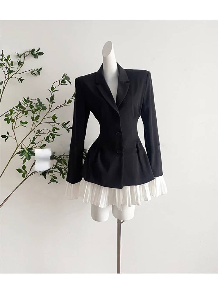 Dam Blazer A-linjeformad Slim Fit Polyester-2