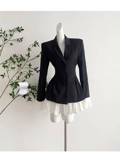 Dam Blazer A-linjeformad Slim Fit Polyester-2