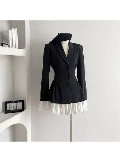 Dam Blazer A-linjeformad Slim Fit Polyester-3