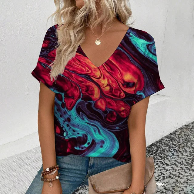 Dam Kort Klänning Vintageinspirerad 100% Bomull-3