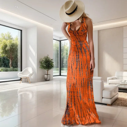 Kvinna Bohemisk Klänning Lätt Polyester-2