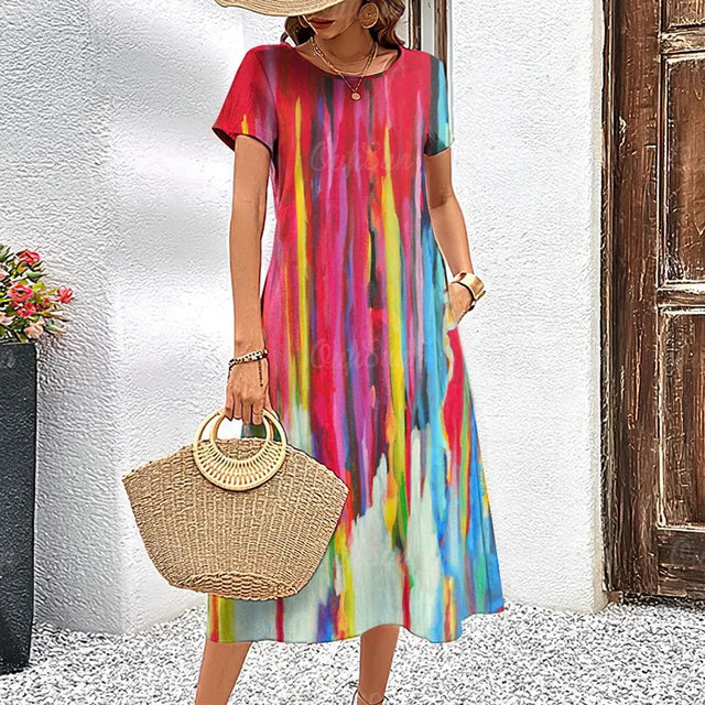 Variant image for Dam Klänning Lätt Luftig Design 100% Bomull-1