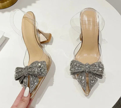 Kvinnors Slingbackskor Hög Klack Gummi PU-2