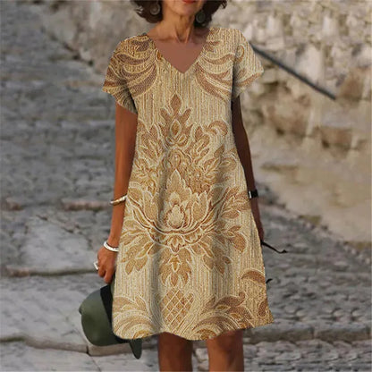 Kvinnors Klänning Elegant Design Polyester-1