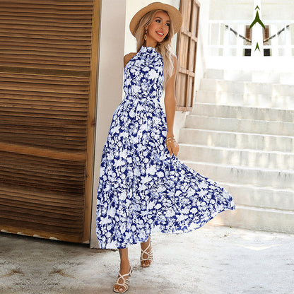 Fina Damklänningar Midi med Blommönster i Polyester – Bekväm och Elegant för Sommarens Tillfällen 6
