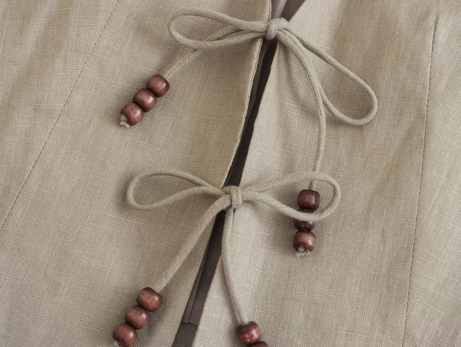 Dam Byxor Set Vristlängd V-ringning Polyester-3