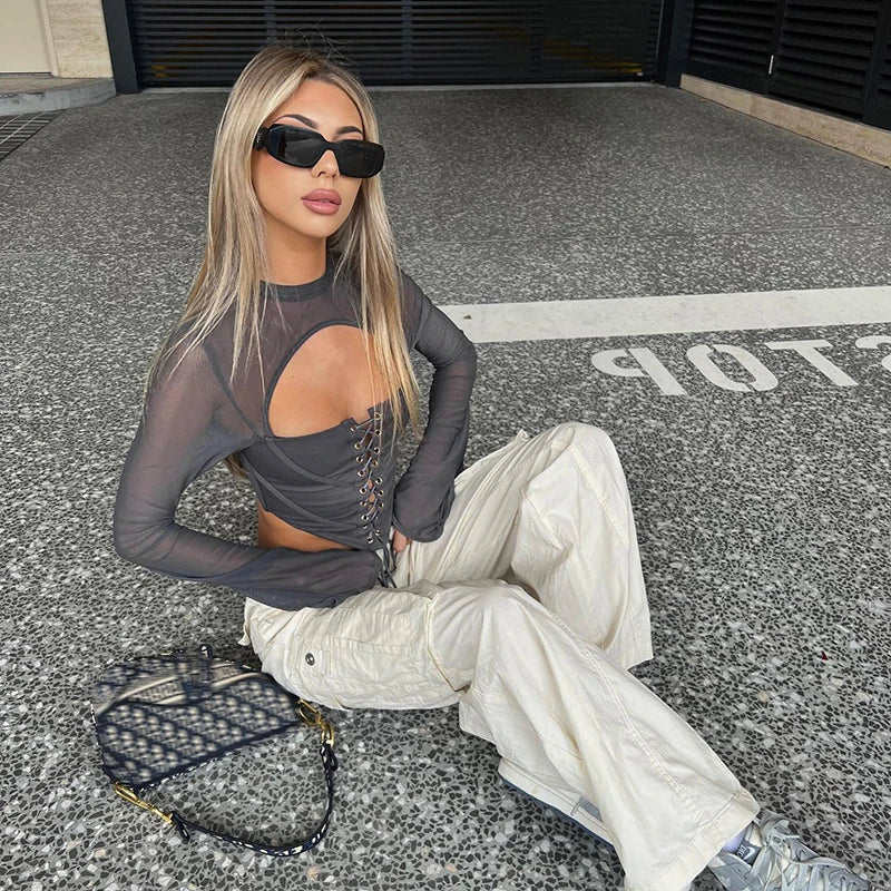 Dam Bustier Kort Bandage Design Bomull Polyester-3