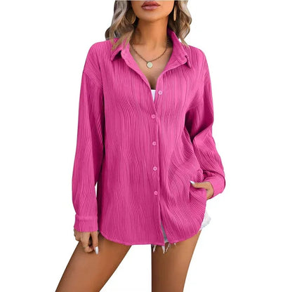 Variant image for Vit Dam Blus Modern Avslappnad Polyester-32
