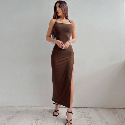 Variant image for Maxiklänning Dam Ribbade Detaljer Fyrkantig Halsringning-6