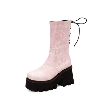 Variant image for Dam Stövlar Hög Topp Spets-up Gummi Martin Boot-5