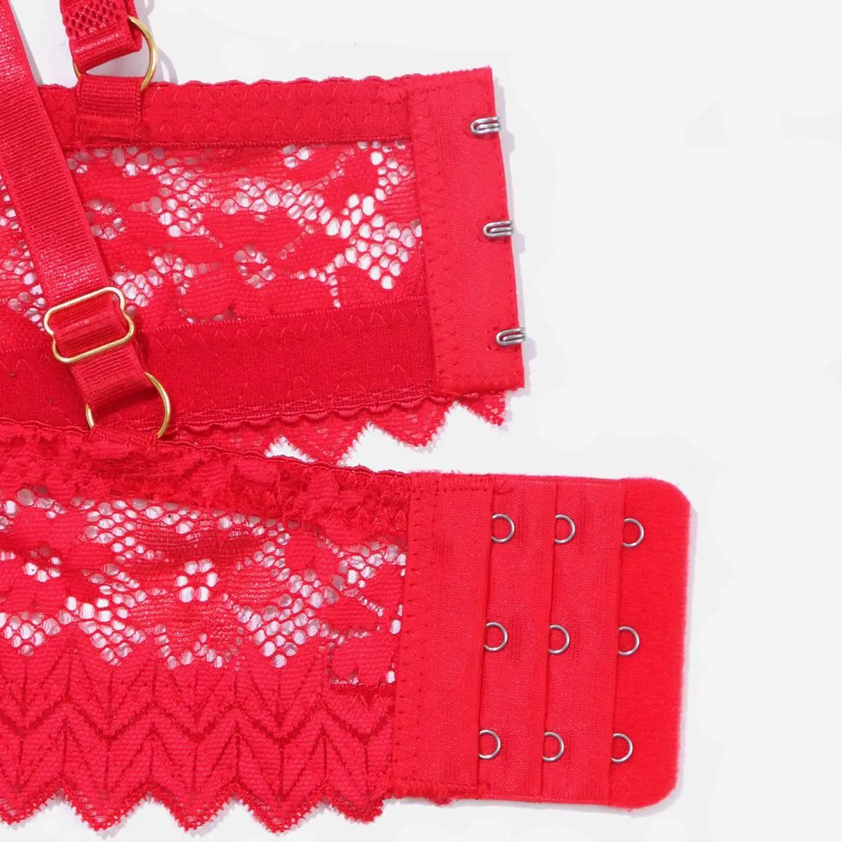 Kvinnors Push-up BH med Strass och Metalliska Detaljer, Vadderade Koppar och Andningsbart Material-5