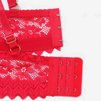 Kvinnors Push-up BH med Strass och Metalliska Detaljer, Vadderade Koppar och Andningsbart Material-5