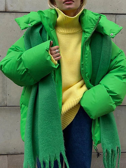 Damer Överdimensionerad Huva Mjuk Tyg Avslappnad Passform-5