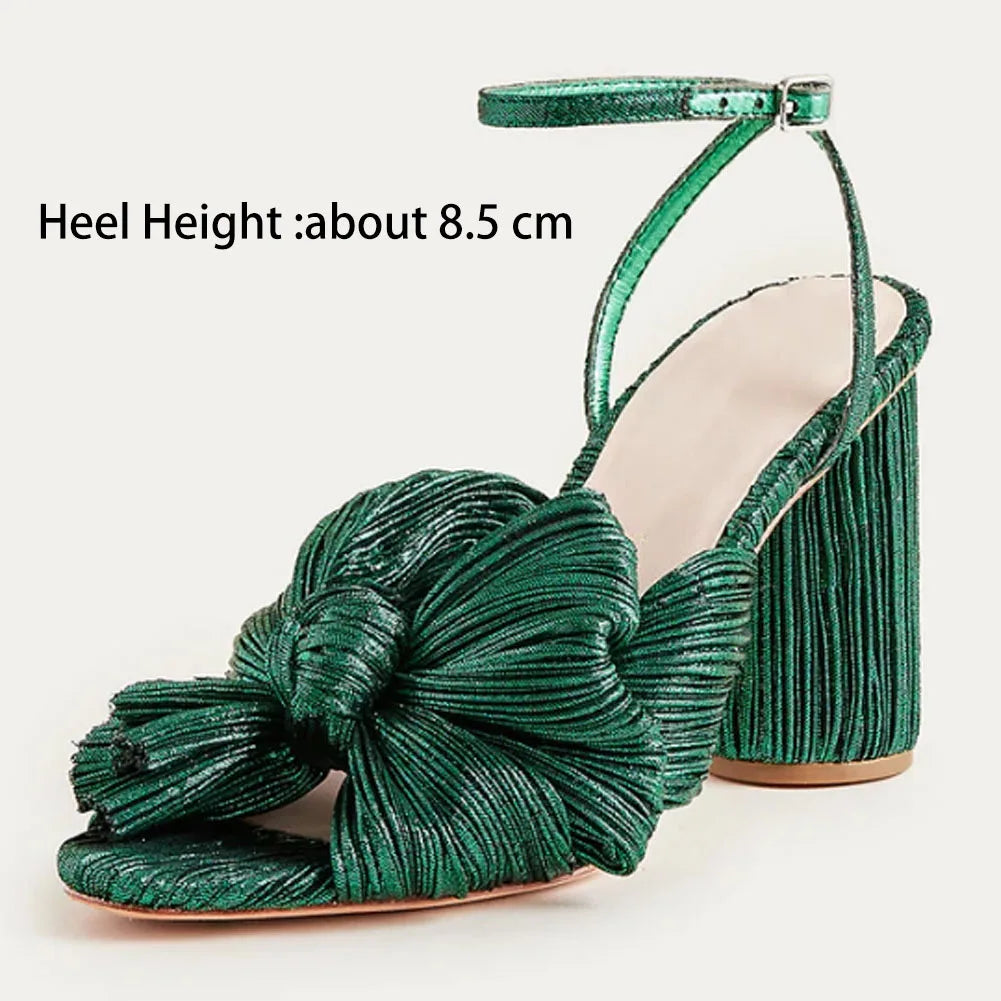 Dam Sandaler Öppen Tå Hög Klack Mikrofiber-5