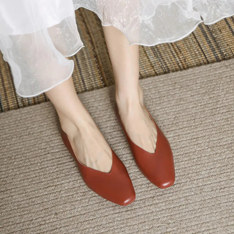 Variant image for Dam Slipper Läder Elegant med Låg Blockhäl-22