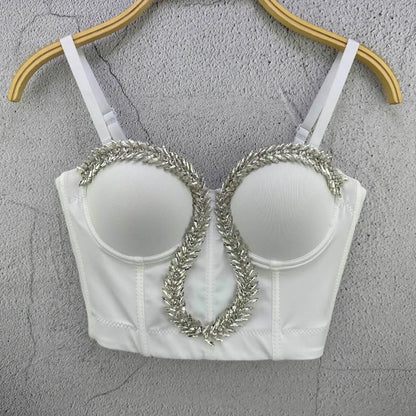 Variant image for Dam Bustier Monokrom Pärldekoration Polyester-5