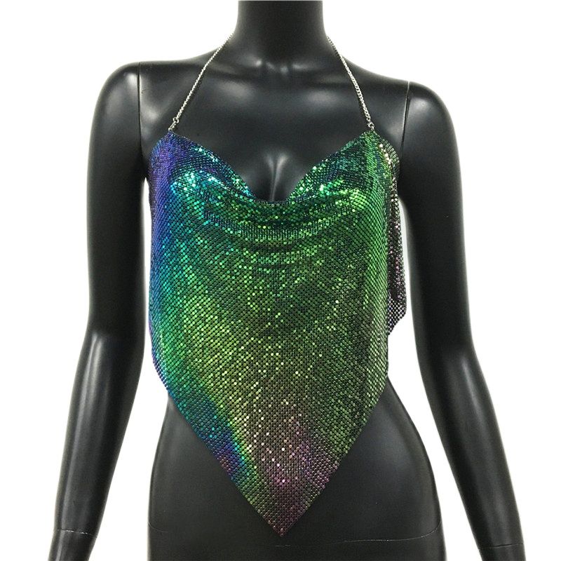 Variant image for Dam Camisole Topp Med Paljetter Elegant Polyester-5