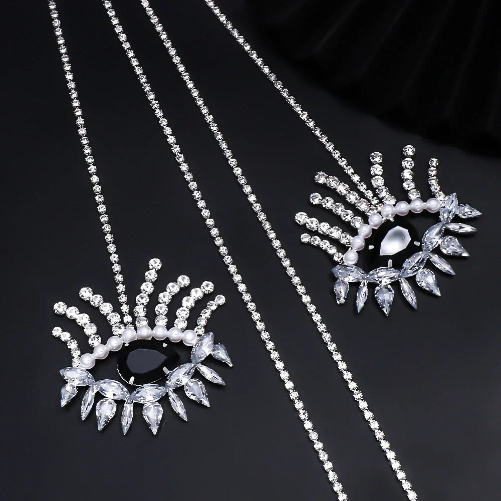 Kvinnors Kroppsmycken Geometrisk Design Koppar Strass-5