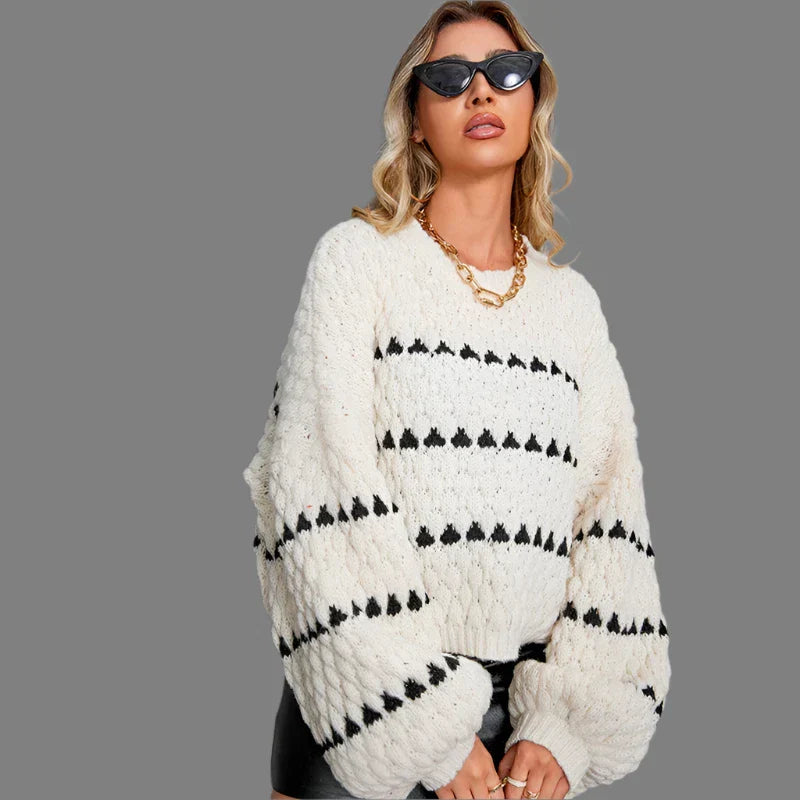 Dam Tröja Överdimensionerad Strukturerad Polyester-5