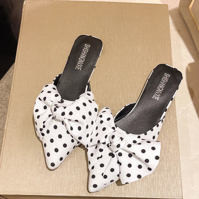 Variant image for Dam Mules Spetsiga Satin med Fjärilsslinga-6