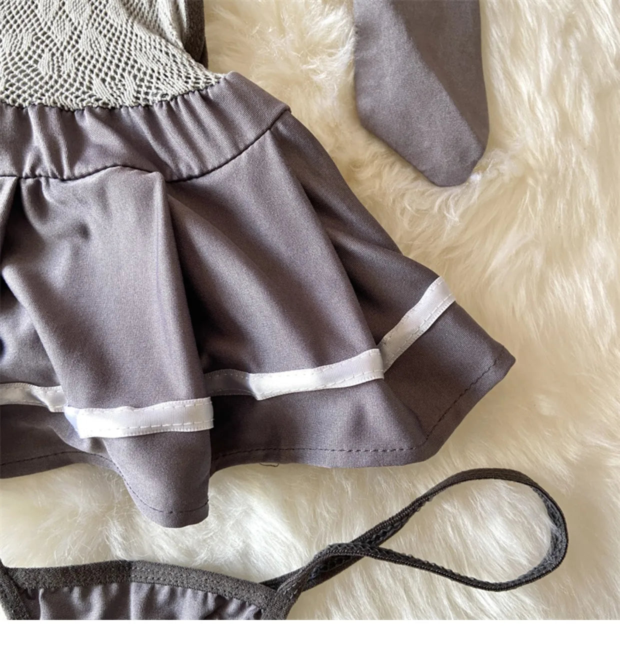 Snygga Damunderkläder Set Åtsittande Polyester Halterneck-4